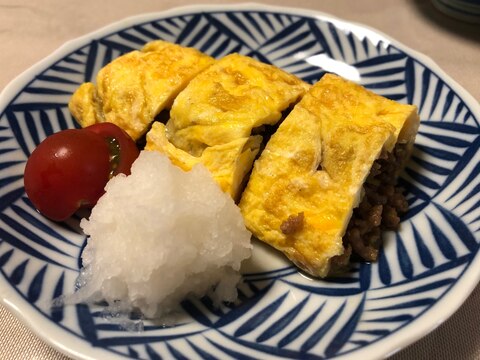 挽肉入り卵焼き